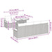 Set de canapele pentru grădină 8 pcs Bej și gri deschis - WALTI WALTI