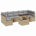 Set de canapele pentru grădină 8 pcs Beige și gri deschis - WALTI WALTI