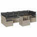 Set de canapele pentru grădină 8 pcs Gri deschis poliratan - WALTI WALTI