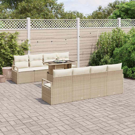 Set de canapele pentru grădină cu pernă 7 pcs bej și crem - WALTI WALTI