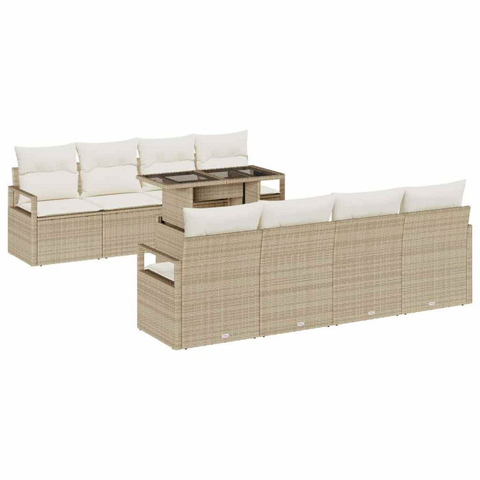 Set de canapele pentru grădină cu pernă 7 pcs bej și crem - WALTI WALTI