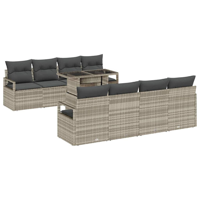 Set de canapele pentru grădină cu pernă 7 pcs Gri deschis - WALTI WALTI