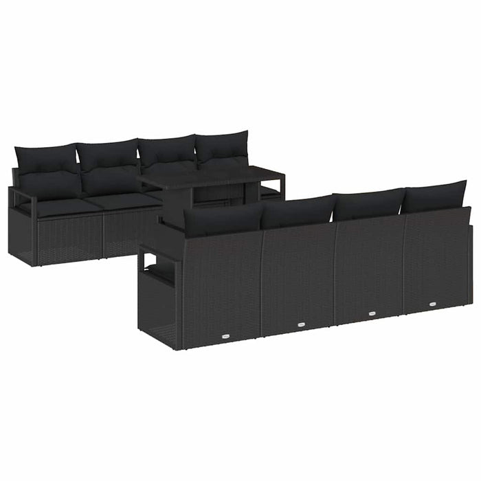 Set de canapele pentru grădină 7 pcs Negru 100 x 55 x 73 cm - WALTI WALTI
