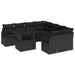 Set de canapele pentru grădină 9 pcs Negru 100 x 55 x 73 cm - WALTI WALTI