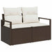 Set de canapele pentru grădină cu pernă 7 pcs Maro Rattan poli - WALTI WALTI