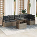 Set de canapele pentru grădină cu pernă 7 pcs Gri Rattan poli - WALTI WALTI