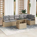 Set de canapele pentru grădină cu pernă 7 pcs Bej Rattan poli - WALTI WALTI