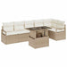Set de canapele pentru grădină cu pernă 7 pcs Bej Rattan poli - WALTI WALTI