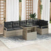 Set de canapele pentru grădină 7 pcs Gri deschis Rattan poli - WALTI WALTI