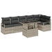 Set de canapele pentru grădină 7 pcs Gri deschis Rattan poli - WALTI WALTI