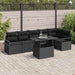 Set de canapele pentru grădină cu pernă 7 pcs Negru Rattan poli - WALTI WALTI