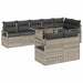 Set de canapele pentru grădină 9 pcs Gri deschis poliratan - WALTI WALTI