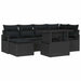 Set de canapele pentru grădină cu pernă 7 pcs Negru - WALTI WALTI