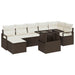 Set de canapele pentru grădină cu pernă 8 pcs maro și crem - WALTI WALTI