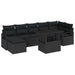 Set de canapele pentru grădină 8 pcs Negru poliratan - WALTI WALTI