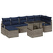 Set de canapele pentru grădină 8 pcs Gri și albastru marin - WALTI WALTI