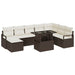Set de canapele pentru grădină cu pernă 9 pcs maro și crem - WALTI WALTI