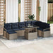 Set de canapele pentru grădină cu pernă 9 pcs gri și bleumarin - WALTI WALTI