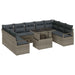 Set de canapele pentru grădină 10 pcs Gri 100 x 55 x 73 cm - WALTI WALTI