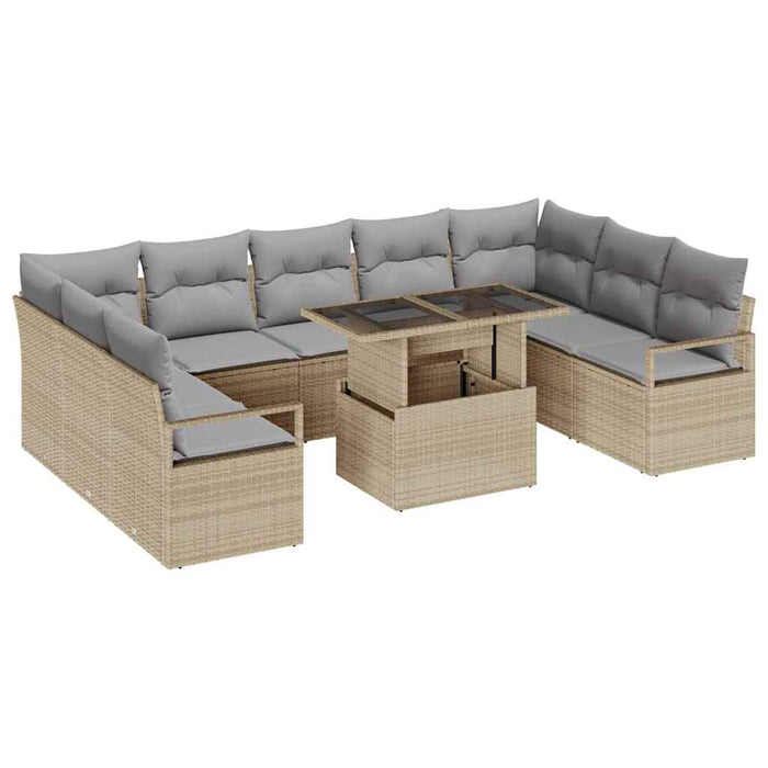 Set de canapele pentru grădină Manual 10 pcs bej și gri deschis - WALTI WALTI