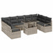 Set de canapele pentru grădină cu pernă 10 pcs Gri deschis - WALTI WALTI