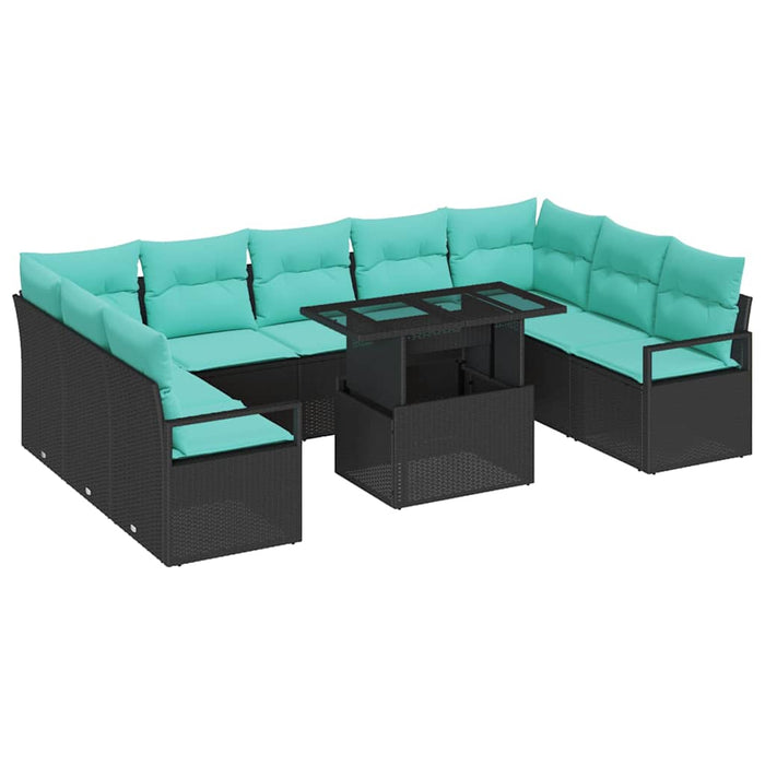 Set de canapele pentru grădină 10 pcs Negru și Albastru - WALTI WALTI