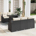 Set de canapele pentru grădină cu pernă 6 pcs negru și crem - WALTI WALTI