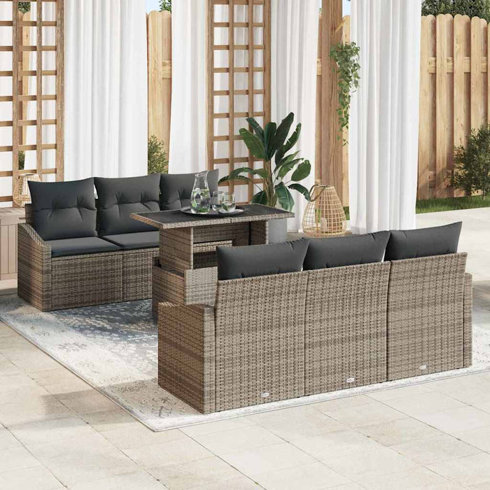 Set de canapele pentru grădină 7 pcs Gri 100 x 55 x 73 cm - WALTI WALTI