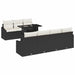 Set de canapele pentru grădină cu pernă 8 pcs negru și crem - WALTI WALTI