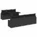 Set de canapele pentru grădină cu pernă 8 pcs Negru poliratan - WALTI WALTI