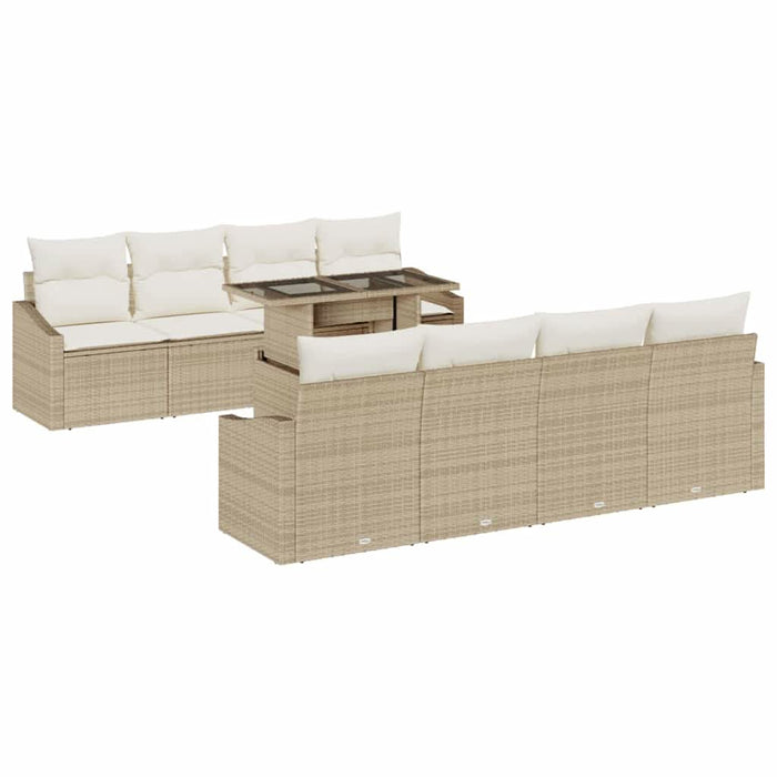 Set de canapele pentru grădină cu pernă 7 pcs bej și crem - WALTI WALTI