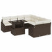 Set de canapele pentru grădină cu pernă 9 pcs maro și crem - WALTI WALTI