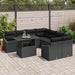 Set de canapele pentru grădină cu pernă 9 pcs Negru poliratan - WALTI WALTI