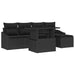 Set de canapele pentru grădină cu pernă 6 pcs Negru - WALTI WALTI
