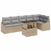 Set de canapele pentru grădină 7 pcs bej și gri deschis - WALTI WALTI