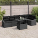 Set de canapele pentru grădină cu pernă 7 pcs Negru poliratan - WALTI WALTI