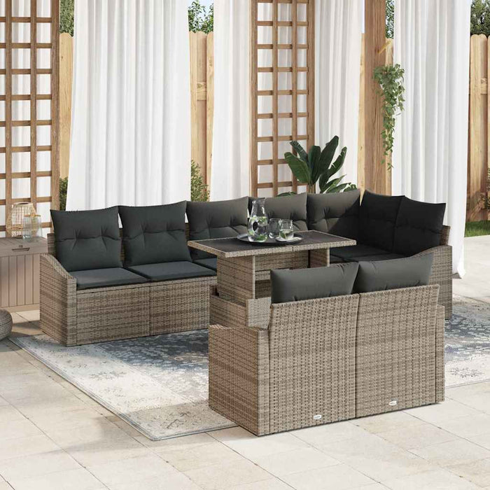 Set de canapele pentru grădină 9 pcs Gri 100 x 55 x 73 cm - WALTI WALTI