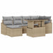 Set de canapele pentru grădină 7 pcs bej și gri deschis - WALTI WALTI
