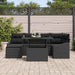 Set de canapele pentru grădină cu pernă 7 pcs Negru - WALTI WALTI