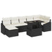 Set de canapele pentru grădină cu pernă 8 pcs negru și crem - WALTI WALTI