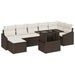 Set de canapele pentru grădină cu pernă 8 pcs maro și crem - WALTI WALTI