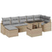 Set de canapele pentru grădină 8 pcs bej și gri deschis - WALTI WALTI
