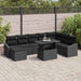 Set de canapele pentru grădină cu pernă 9 pcs Negru - WALTI WALTI