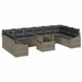 Set de canapele pentru grădină 11 pcs Gri 100 x 55 x 73 cm - WALTI WALTI