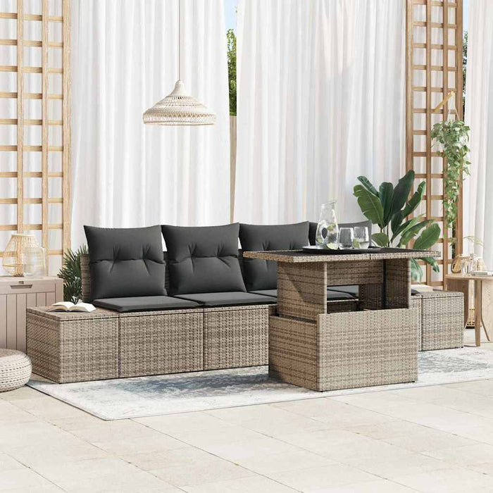 Set de canapele pentru grădină 5 pcs Gri 100 x 55 x 73 cm - WALTI WALTI