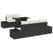 Set de canapele pentru grădină cu pernă 6 pcs negru și crem - WALTI WALTI