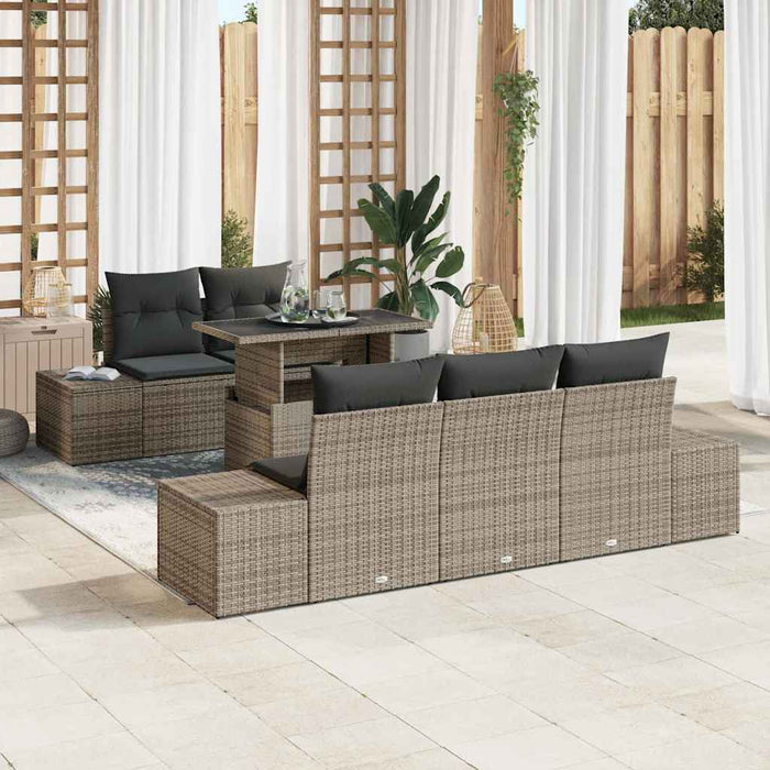 Set de canapele pentru grădină 6 pcs Gri 100 x 55 x 73 cm - WALTI WALTI