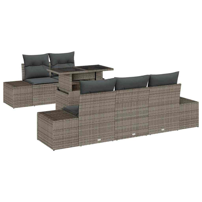 Set de canapele pentru grădină 6 pcs Gri 100 x 55 x 73 cm - WALTI WALTI