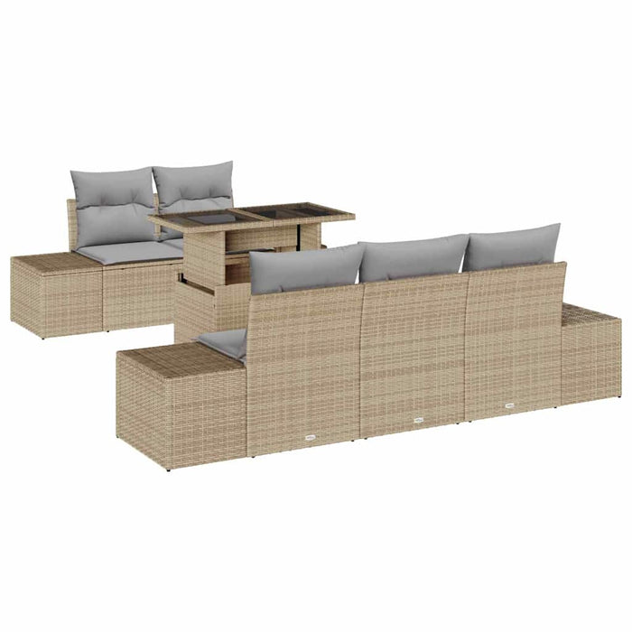 Set de canapele pentru grădină Manual 6 pcs bej și gri deschis - WALTI WALTI