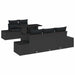 Set de canapea cu pernă Manual 6 pcs Negru poliratan - WALTI WALTI